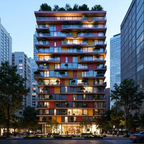 kimmelman,residential tower,apartment building,mvrdv,colorful facade,cubic house,apartment block,arkitekter,multistorey,appartment building,rigshospitalet,duesseldorf,escala,multifamily,colombes,an apartment,gronkjaer,reclad,residential building,bjarke