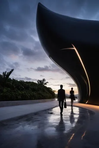 futuristic art museum,futuristic architecture,niemeyer,heatherwick,guam,futuroscope,Illustration,Black and White,Black and White 33