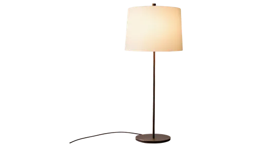 Modern lamp, soft glowing light, metal base, white shade, simple design, minimalist style, warm ambient lighting, 3/4 composition, low-key tone, shallow depth of field, cinematic rendering.,floor lamp