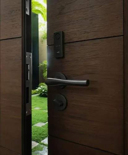 户外场景，大理石地面，草坪绿植，,hinged doors,garden door,room door,wooden door,door handle,door trim,steel door,door,metallic door,door lock,door key,ironmongery,open door,iron door,door keys,doorbell,doorknob,fridg