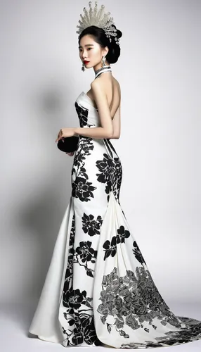 bridal clothing,ball gown,miss vietnam,evening dress,miss circassian,fashion illustration,bridal dress,quinceanera dresses,hoopskirt,dita,wedding gown,fashion design,dress form,wedding dress,overskirt,geisha girl,xuan lian,dita von teese,oriental princess,girl in a long dress,Art,Artistic Painting,Artistic Painting 22