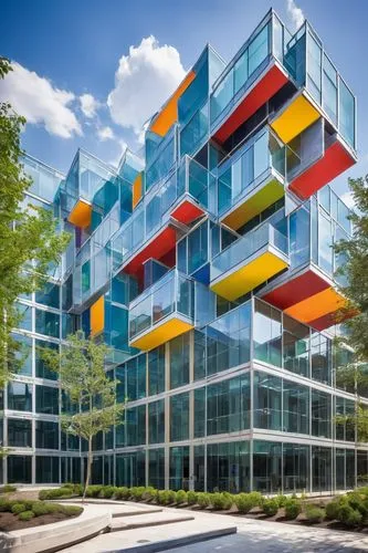 phototherapeutics,glass facade,building honeycomb,modern architecture,cubic house,cantilevers,glass blocks,genzyme,multistorey,glass facades,kimmelman,multifamily,colorful facade,googleplex,superblocks,cube house,quadruplex,office buildings,building block,unimodular,Art,Artistic Painting,Artistic Painting 46