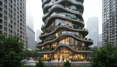 residential tower,futuristic architecture,kimmelman,apartment building,gronkjaer,modern architecture,cubic house,heatherwick,bjarke,mvrdv,glass building,safdie,europan,towergroup,interlace,frame house,3d rendering,apartment block,urban design,morphosis