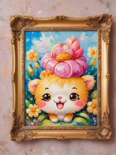 cat frame,decorative frame,flower cat,flower animal,blossom kitten,peony frame,flower frame,floral frame,hamster frames,flower painting,flowers frame,cat kawaii,framed paper,rose frame,kawaii animals,portrait background,frame flora,beautiful frame,wall decoration,gold frame,Illustration,Japanese style,Japanese Style 02