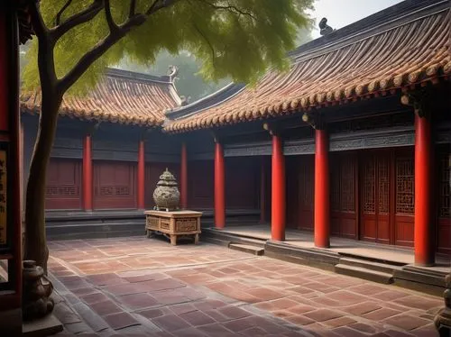 hall of supreme harmony,pingyao,asian architecture,buddhist temple,qufu,soochow,qibao,chaozhou,wudang,shuozhou,hengdian,qingcheng,dojo,longshan,gulou,wuzhen,zhaozhou,shaoxing,confucian,jiangying,Art,Classical Oil Painting,Classical Oil Painting 41