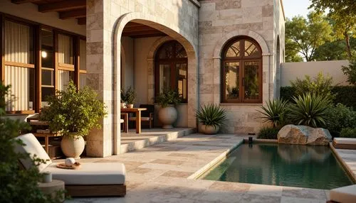 pool house,amanresorts,patio,courtyard,holiday villa,outdoor pool,beautiful home,courtyards,patios,riad,stucco wall,cabana,summer house,landscaped,moroccan pattern,luxury property,private house,dreamhouse,bungalows,front porch