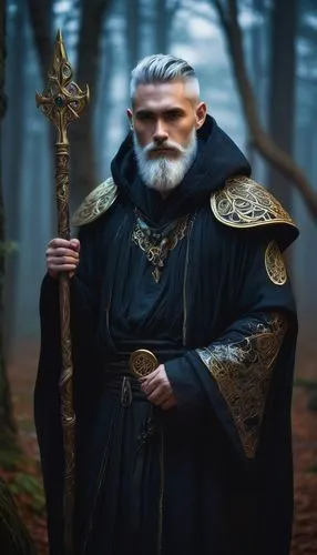 archimandrite,the abbot of olib,nördlinger ries,dwarf sundheim,hieromonk,male elf,odin,nuncio,father frost,priest,lord who rings,benediction of god the father,dane axe,monk,saint nicholias,carpathian,witcher,the order of cistercians,god the father,vladimir,Illustration,Japanese style,Japanese Style 16