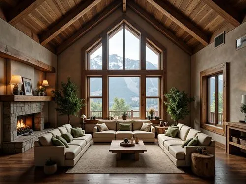 the cabin in the mountains,chalet,living room,coziness,house in the mountains,alpine style,fire place,livingroom,log home,wooden beams,beautiful home,house in mountains,log cabin,fireplaces,coziest,fireplace,great room,modern living room,loft,luxury home interior