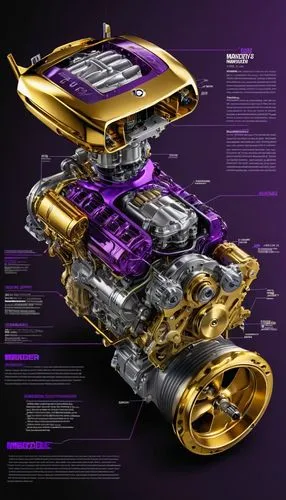 gold and purple,purple and gold,internal-combustion engine,car engine,mercedes engine,race car engine,3d car model,automotive engine part,super charged engine,millenium falcon,automotive engine timing part,automotive design,lotus 33,engine,hydrogen vehicle,rc model,concept car,cassini,space ship model,lotus 19,Unique,Design,Infographics