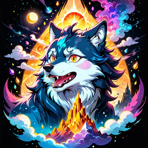 constellation wolf,howling wolf,howl,werewolf,wolf,sun moon,astral traveler,wolf bob,werewolves,p badge,furta,edit icon,zodiac sign leo,malamute,fc badge,cosmic,blaze,phone icon,lunar,celestial body,Anime,Anime,Cartoon