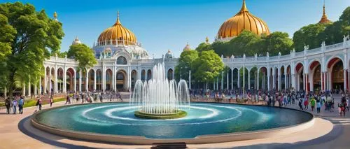 fountain of friendship of peoples,gurdwaras,peterhof,dakshineswar,gurdwara,gurudwara,city fountain,mysore,imambara,decorative fountains,tashkent,gurudwaras,harmandir,kartarpur,dubailand,peterhof palace,sharjah,moor fountain,zamzam,rohm,Conceptual Art,Oil color,Oil Color 02