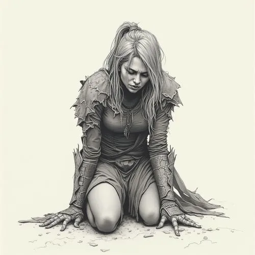 girl drawing,chalk drawing,momsen,game drawing,sci fiction illustration,crawler,Conceptual Art,Fantasy,Fantasy 06