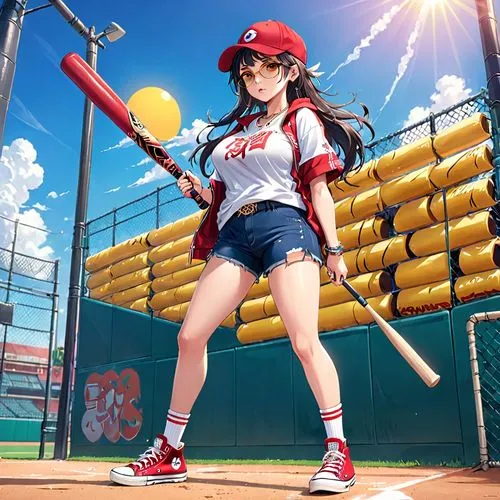 baseballer,slugger,baseball player,baseball,sports girl,baseball coach,batter,ballplayer,baseballers,batting,little league,outfielder,light batter,baseball drawing,fungo,american baseball player,yanmei,ball sports,redlegs,ushio,Anime,Anime,Realistic