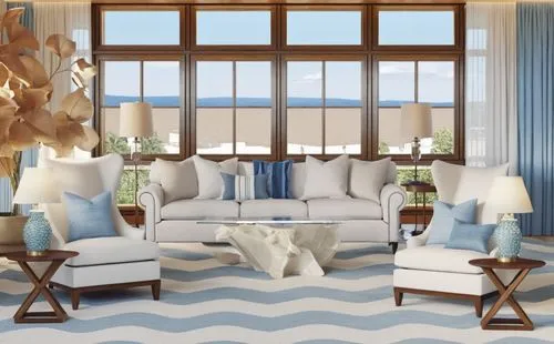 beach house,oceanfront,beachhouse,hovnanian,blue sea shell pattern,blue room,Photography,General,Realistic