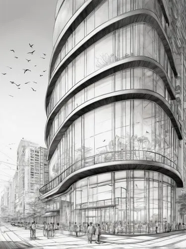 penciling,unbuilt,arcology,edificio,pencilling,oscorp,glass building,glass facades,skyscraping,mono-line line art,glass facade,sketchup,isozaki,upbuilding,redevelop,tishman,office buildings,developments,futuristic architecture,densification,Illustration,Black and White,Black and White 30