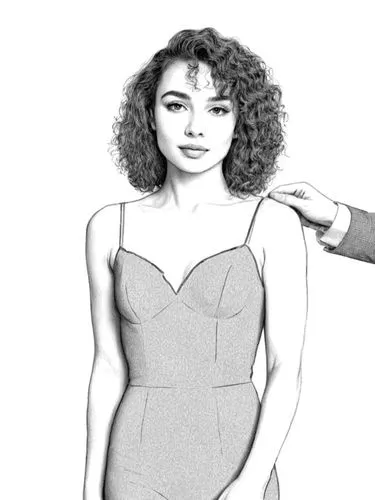 a penciled drawing of a woman posing for the camera,rotoscoped,rotoscope,diahann,coretta,troi,rotoscoping,Design Sketch,Design Sketch,Black and white Comic