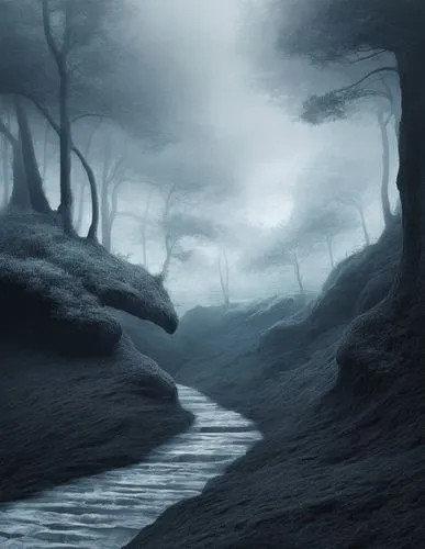 hollow way,the mystical path,holloways,darklands,elfland,deviantart,underdark,fantasy landscape,the path,patronus,forest dark,black landscape,swampy landscape,dark world,haunted forest,dark park,foggy landscape,fantasy picture,otherworld,alfheim,Photography,Artistic Photography,Artistic Photography 06