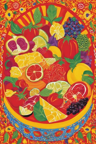 fruit pattern,fruit plate,fruits and vegetables,fruit platter,fruit bowl,fruits icons,bowl of fruit,fruit icons,bowl of fruit in rain,citrus food,colorful vegetables,fruit vegetables,fruit jams,food collage,fruit pie,fruit salad,fruit mix,still the fruit bowl of life,tutti frutti,fruit slices,Conceptual Art,Oil color,Oil Color 14