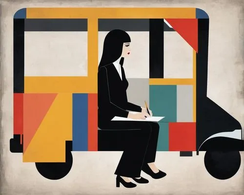 autorickshaw,piaggio ape,postauto,woman sitting,logistician,bookmobile,travel woman,bussiness woman,matatu,bookmobiles,autorickshaws,logisticians,transportadora,woman in the car,transportations,telecommutes,paratransit,intercityexpress,tuk,art deco woman,Art,Artistic Painting,Artistic Painting 46