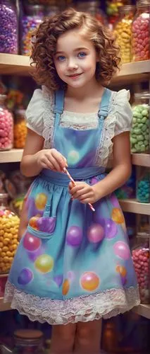 doll dress,candy store,polka dot dress,little girl in pink dress,little girl with balloons,candy pattern,little girl dresses,girl with cereal bowl,candies,children is clothing,children's background,candy shop,a girl in a dress,girl in the kitchen,candy,dot,confectionery,colored icing,tutti frutti,colorful pasta,Illustration,Realistic Fantasy,Realistic Fantasy 15