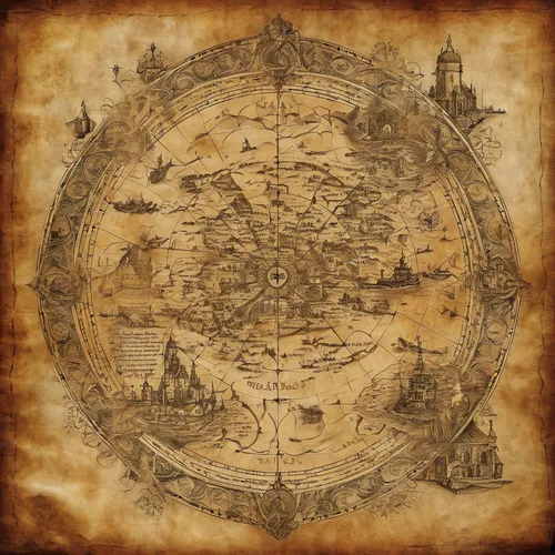old world map,planisphere,treasure map,harmonia macrocosmica,wind rose,compass rose,map icon,world map,copernican world system,world's map,cartography,dharma wheel,compass,terrestrial globe,constellation map,zodiac,geocentric,african map,pentacle,map of the world,Conceptual Art,Daily,Daily 11