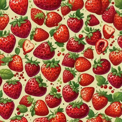 fruit pattern,strawberry,strawberries,strawbs,salad of strawberries,strawberry jam,Illustration,Abstract Fantasy,Abstract Fantasy 11