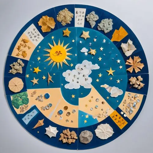 star chart,catan,settlers of catan,solar system,cheese wheel,circular puzzle,motifs of blue stars,constellation map,zodiac,glass signs of the zodiac,planisphere,prize wheel,astrologers,plate full of sand,dharma wheel,circular star shield,sand clock,xiangqi,constellation pyxis,signs of the zodiac,Unique,Design,Knolling