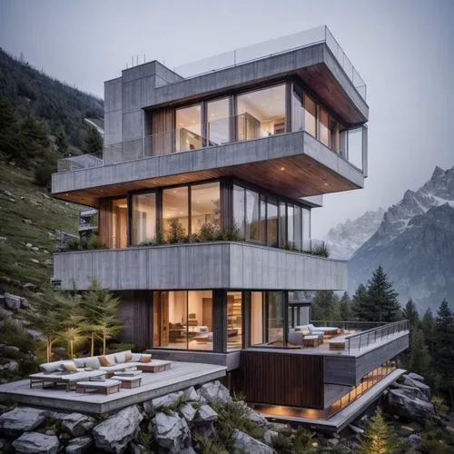 house in mountains,house in the mountains,modern architecture,swiss house,mountain hut,cubic house,the cabin in the mountains,modern house,alpine style,snohetta,verbier,chalet,avalanche protection,bea