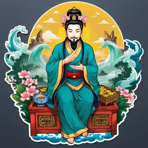 nembutsu,zhaolin,epoxi,amitabha,xiaojian,wangmo,Unique,Design,Sticker