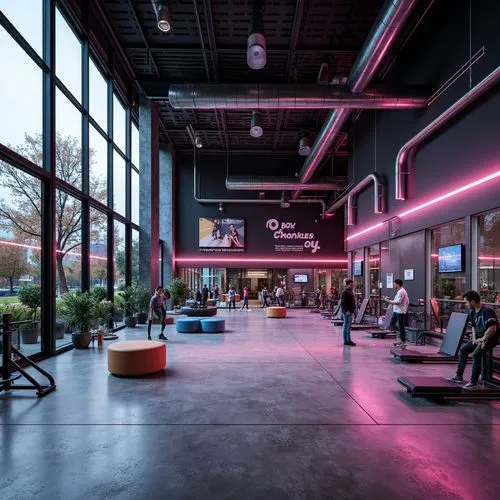 fitness facility,fitness center,sportcenter,lobby,leisure facility,arcade,cinemas,skating rink,movie theater,sportcity,car showroom,enernoc,fitness room,neon coffee,arcades,factory hall,movieplex,savacentre,dealership,cineplexes