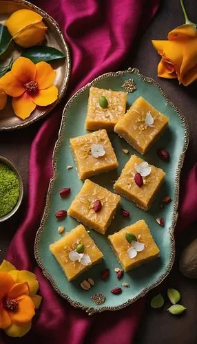 diwali sweets,indian sweets,south asian sweets,samosa,floral rangoli,maharashtrian cuisine,rajasthani cuisine,diwali wallpaper,makki di roti,rangoli,diwali,tea flowers,besan barfi,food photography,persian norooz,edible flowers,pakistani cuisine,mystic light food photography,punjabi cuisine,novruz,Photography,General,Cinematic