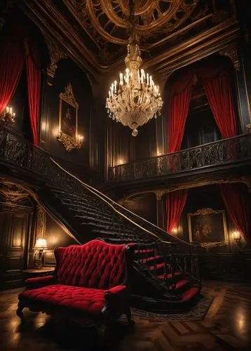 theater stage,ornate room,theater curtain,theatre stage,proscenium,royal interior,theater,theatines,parlor,victorian room,the throne,theatrical,theatre,theatrically,opulently,theatro,teatro,bedchamber,opulence,old opera,Illustration,Realistic Fantasy,Realistic Fantasy 24