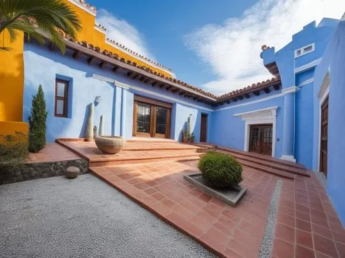 DISEÑO DE UNA CASA ESTILO MEXICANO MODERNO, CON UN CLAUSTRO CONFORMADO POR UNA TERRAZA  A BASE DE VIGAS DE MADERA, TEJA, COLUMNAS REDONDAS, EN EL CENTRO UN ESPEJO DE AGUA, CON EL ESTILO DE LA ARQUITEC