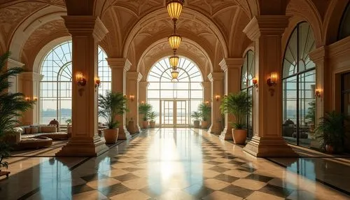 foyer,emirates palace hotel,lobby,entrance hall,corridor,crown palace,hotel lobby,hallway,biltmore,hall of nations,hotel hall,ballroom,habtoor,orangery,enfilade,royal interior,kempinski,corridors,europe palace,putrajaya,Photography,General,Realistic