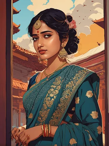 sari,indian bride,radha,jaya,indian art,lakshmi,indian woman,rajasthan,indian girl,sultana,jaipur,indian,east indian,diwali banner,girl in a historic way,karnataka,tarhana,kamini,indian girl boy,diwali,Illustration,Vector,Vector 02