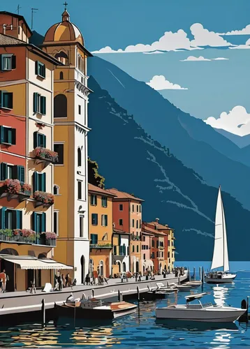 ascona,malcesine,lake como,bellagio,lake maggiore,lake garda,riva del garda,ticino,camogli,portofino,lago di lugano,lombardy,italian painter,liguria,italy,italia,italy liguria,lake geneva,lavaux,world digital painting,Unique,Paper Cuts,Paper Cuts 04