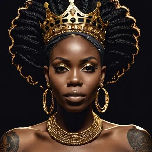 crowned,gold crown,black queen,oshun,onyali,ibibio,niobe,nzinga,golden crown,african woman,africana,queening,afrocentric,crowned goura,danai,liberian,azanian,ikpe,buika,queenship,Photography,General,Realistic