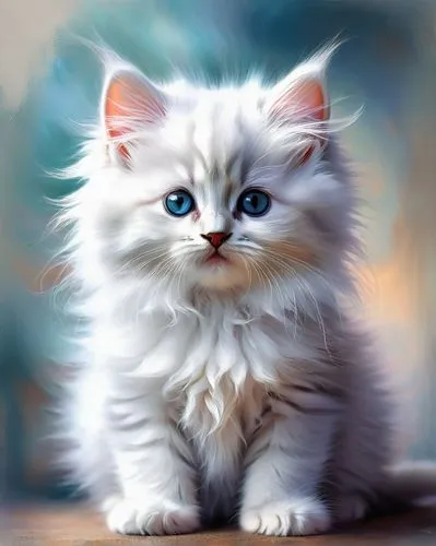 himalayan persian,white cat,birman,siberian cat,british longhair cat,blue eyes cat,Conceptual Art,Daily,Daily 32