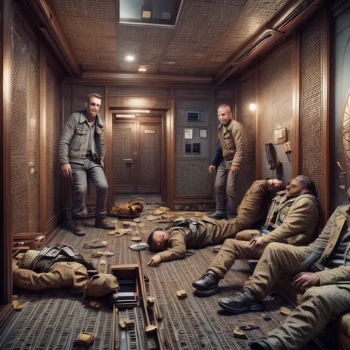 marine expeditionary unit,men sitting,bunker,unit compartment car,train car,compartment,district 9,train compartment,jägermeister,house trailer,theater of war,marines,cargo,jägertstand,men,troop,firefighters,soldiers,officers,cabin