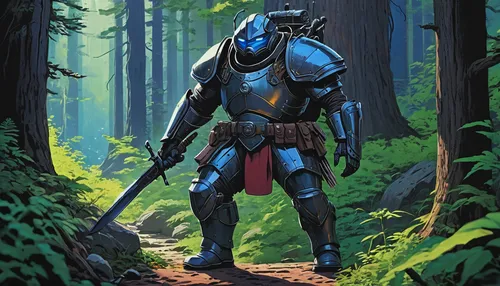 the wanderer,knight armor,forest man,lone warrior,fantasy warrior,hunter's stand,knight,nomad,dane axe,samurai,cg artwork,mountain guide,alien warrior,predator,boba fett,ranger,mercenary,the warrior,paladin,wanderer