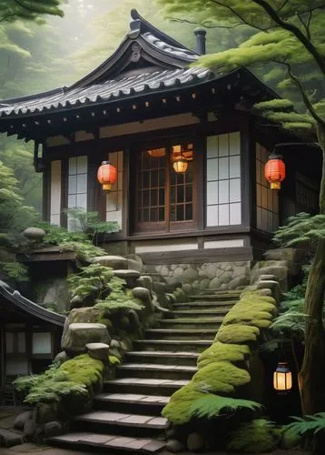 ryokan,japanese shrine,kyoto,ryokans,koyasan,japanese-style room,teahouse,dojo,asian architecture,japan garden,kumano kodo,kazoku,ginkaku-ji temple,japanese zen garden,kiyomizu,jigoku,japanese lantern,japan landscape,honmaru,edo,Conceptual Art,Oil color,Oil Color 01