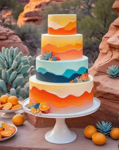 orange cake,mandarin cake,citrus cake,layer cake,stack cake,wedding cake,wedding cakes,orange slice,gelatin dessert,cassata,mixed fruit cake,colored icing,desert coral,fruit cake,rainbow cake,desert,flowerful desert,a cake,cake decorating,desert background,Illustration,Retro,Retro 12