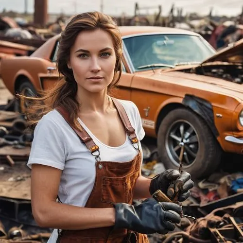 auto repair shop,auto repair,junk yard,junkyard,car mechanic,auto mechanic,buick y-job,scrapyard,car repair,girl and car,automobile repair shop,girl in overalls,rusty cars,rust goose,salvage yard,mechanic,scrap dealer,scrap yard,porsche,blue-collar,Photography,General,Commercial