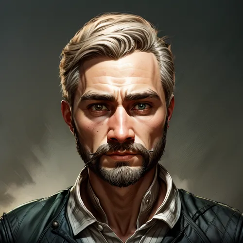 portrait background,man portraits,custom portrait,game illustration,male character,man holding gun and light,artist portrait,konstantin bow,pomade,twitch icon,male elf,fantasy portrait,self-portrait,bloned portrait,witcher,ocelot,game art,cg artwork,moody portrait,pferdeportrait