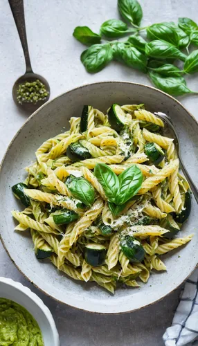 Roasted Courgette Pesto Pasta Recipe Food Recipes Pasta,rajas con crema,pesto,lemon basil,spaghetti aglio e olio,tagliatelle,creamed spinach,wild garlic butter,tarragon,gremolata,mustard greens,basil 