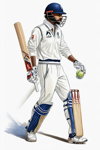 Depict a cricket cartoon with cricket accessories.,sachin tendulkar,mahendra singh dhoni,cricketer,cricket bat,cricket helmet,virat kohli,first-class cricket,test cricket,cricket,cricket ball,cricket 