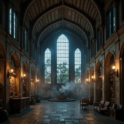 haunted cathedral,hogwarts,ecclesiatical,crematorium,sanctuary,transept,ecclesiastical,ecclesiastic,sacristy,empty interior,sanctum,cloister,altgeld,fireplaces,theed,verkerk,ouderkerk,vicar,interiors,shepstone