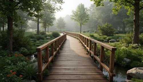 wooden bridge,wooden path,walkway,pathway,forest path,hiking path,boardwalks,nature garden,tree lined path,scenic bridge,nature park,the mystical path,walk in a park,hanging bridge,adventure bridge,footbridge,ecopark,the path,greenforest,tree top path