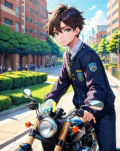 a motorcycle police officer,motorcycle,motorbike,bike,motorcyclist,biker,mc,biking,motorcycles,officer,tsumugi kotobuki k-on,no motorbike,e bike,bike riding,cg artwork,riding ban,ride,motorcycle racer,motor-bike,policeman,Anime,Anime,General