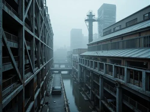 kowloon city,scampia,industrial landscape,kowloon,warehouses,kamurocho,tsukiji,industrialism,dockyards,dockage,shinbashi,shangai,hankou,harbour city,bladerunner,industrial area,taikoo,industrial,industrie,shimbashi